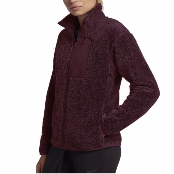 Nike Tops - Nike Fuzzy fleece Purple Zip Up